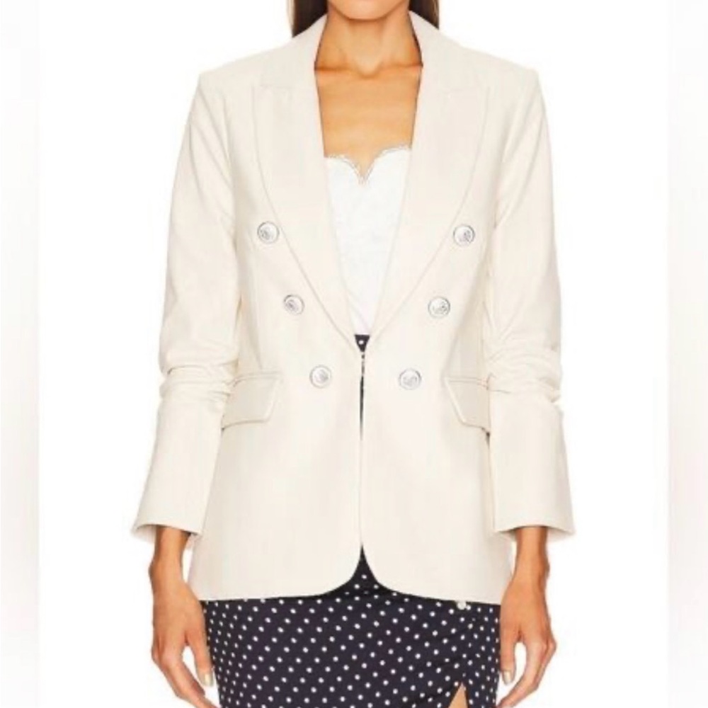 Veronica Beard Beacon Cream/Ivory Double-Breasted Blazer Size 2 - Picture 2 of 7